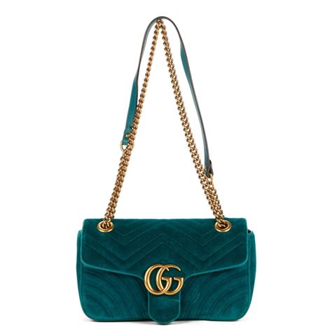 teal gucci marmont bag